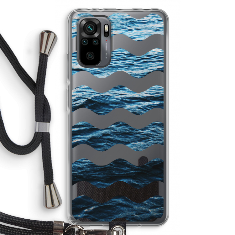 Oceaan: Xiaomi Redmi Note 10 Pro Transparant Hoesje met koord