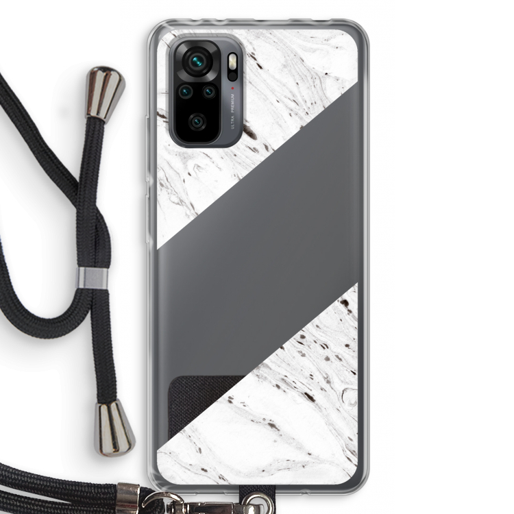 Biggest stripe: Xiaomi Redmi Note 10 Pro Transparant Hoesje met koord