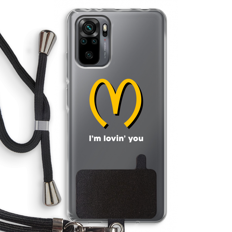I'm lovin' you: Xiaomi Redmi Note 10 Pro Transparant Hoesje met koord