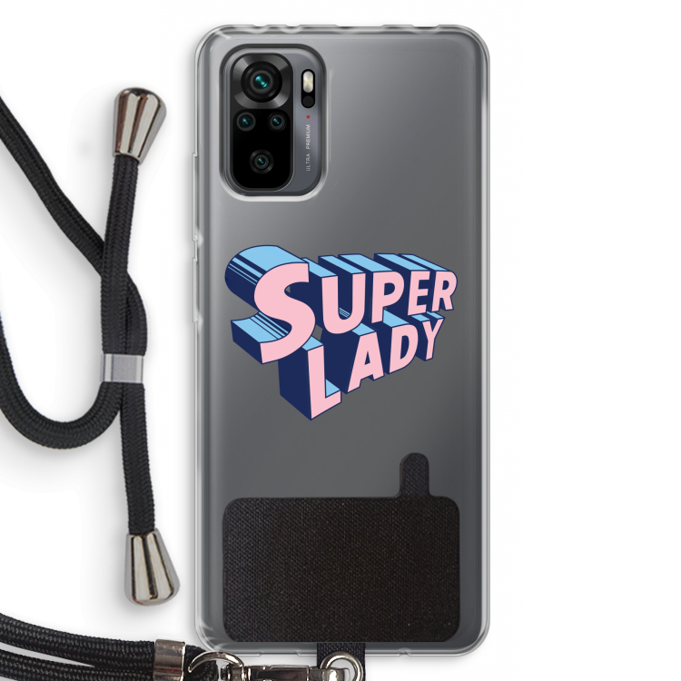 Superlady: Xiaomi Redmi Note 10 Pro Transparant Hoesje met koord