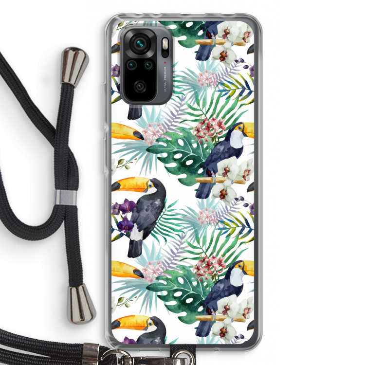 Tukans: Xiaomi Redmi Note 10 Pro Transparant Hoesje met koord