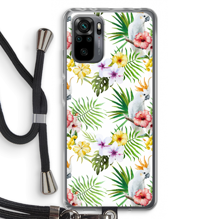 Gele kuif: Xiaomi Redmi Note 10 Pro Transparant Hoesje met koord