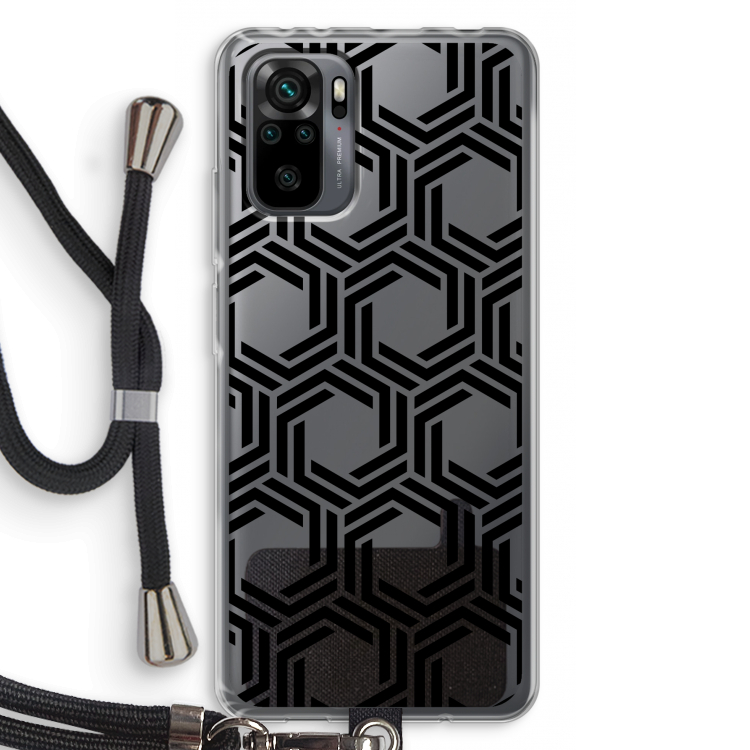 Geometrisch patroon: Xiaomi Redmi Note 10 Pro Transparant Hoesje met koord