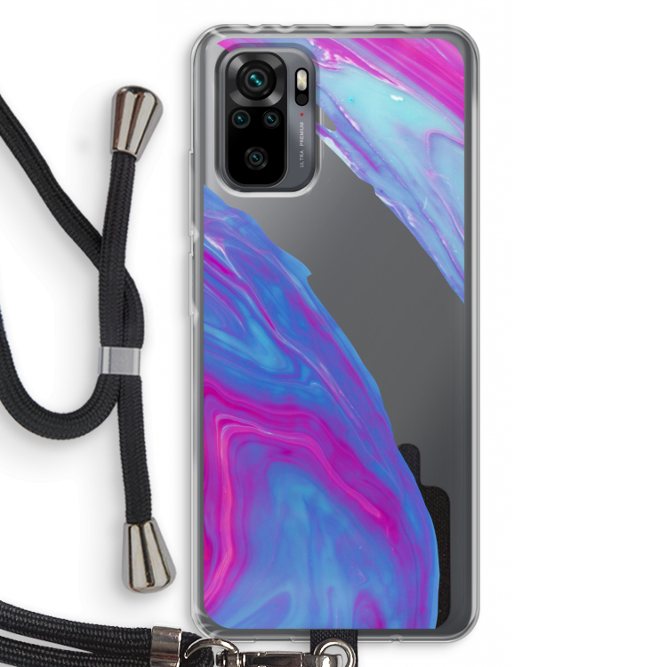 Zweverige regenboog: Xiaomi Redmi Note 10 Pro Transparant Hoesje met koord