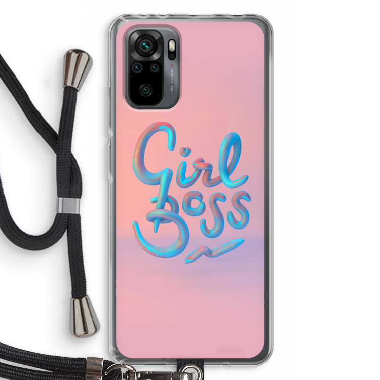 Girl boss: Xiaomi Redmi Note 10 Pro Transparant Hoesje met koord