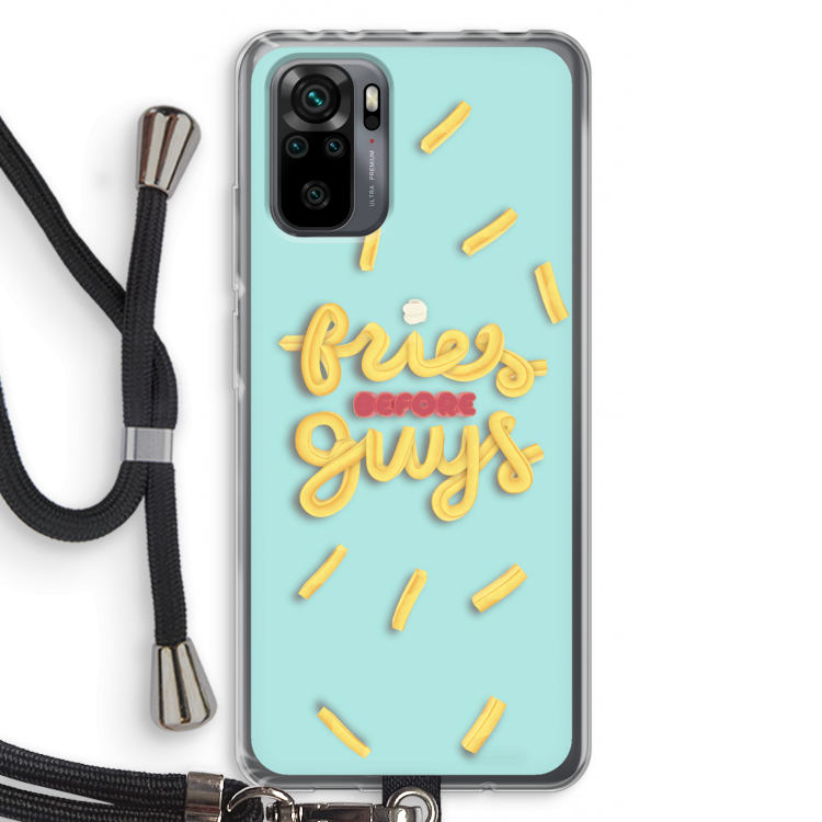 Always fries: Xiaomi Redmi Note 10 Pro Transparant Hoesje met koord
