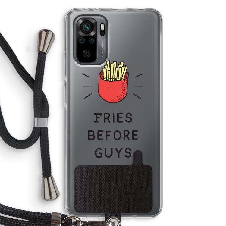 Fries before guys: Xiaomi Redmi Note 10 Pro Transparant Hoesje met koord