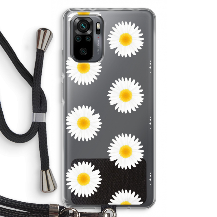 Margrietjes: Xiaomi Redmi Note 10 Pro Transparant Hoesje met koord