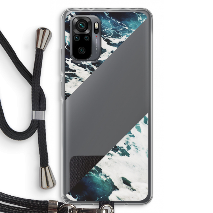 Golven: Xiaomi Redmi Note 10 Pro Transparant Hoesje met koord