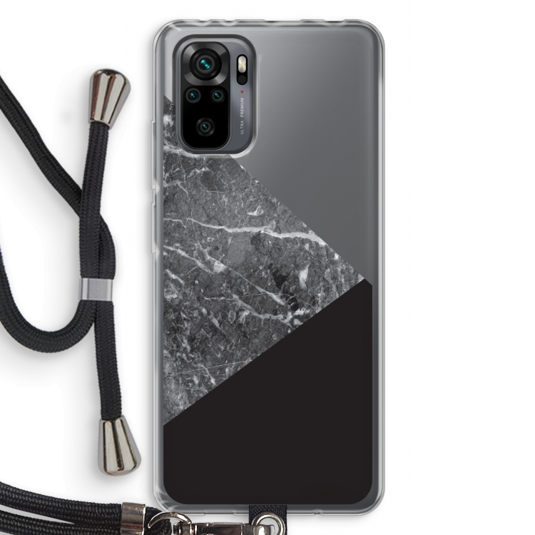 Combinatie marmer: Xiaomi Redmi Note 10 Pro Transparant Hoesje met koord