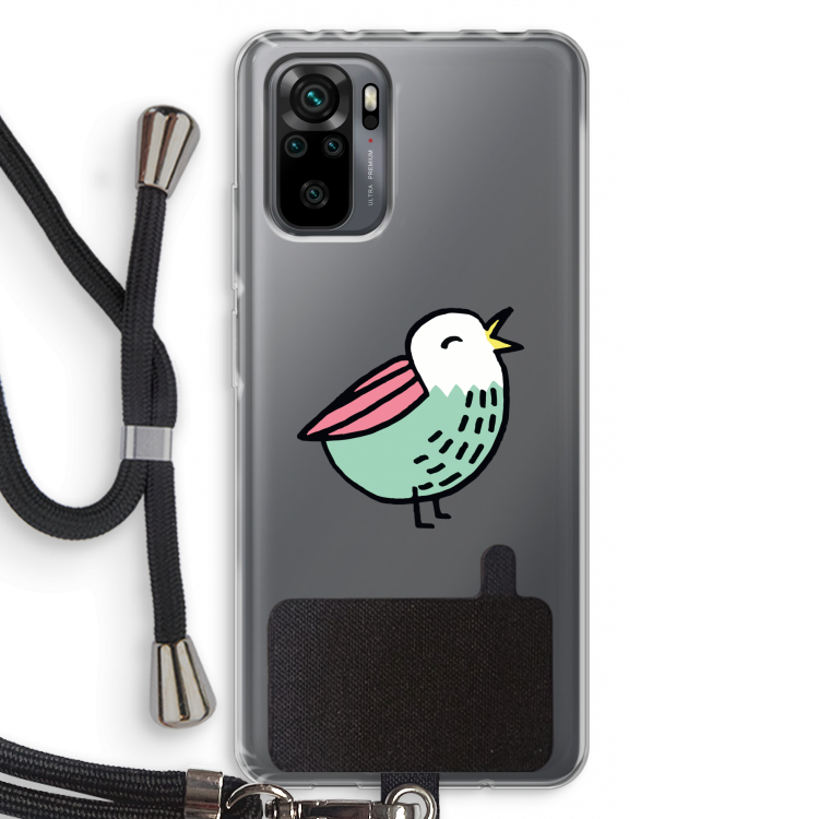 Birdy: Xiaomi Redmi Note 10 Pro Transparant Hoesje met koord