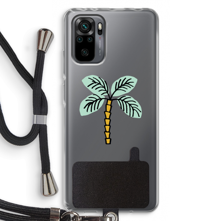 Palmboom: Xiaomi Redmi Note 10 Pro Transparant Hoesje met koord