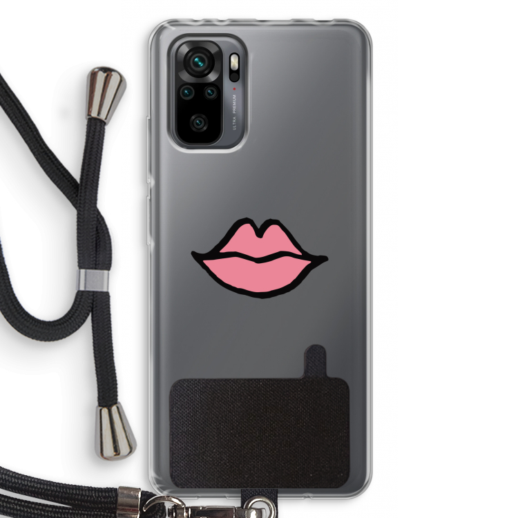 Kusje: Xiaomi Redmi Note 10 Pro Transparant Hoesje met koord