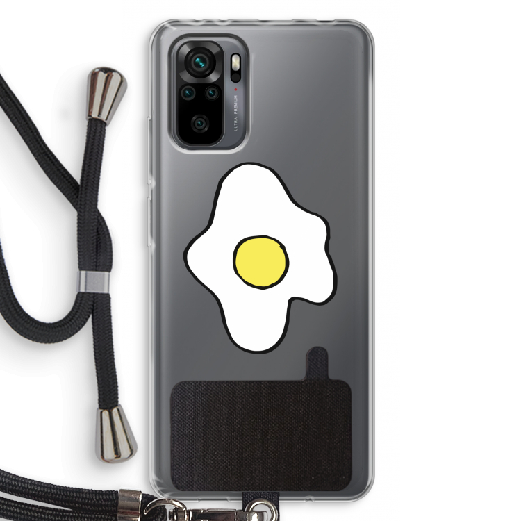 Spiegelei: Xiaomi Redmi Note 10 Pro Transparant Hoesje met koord