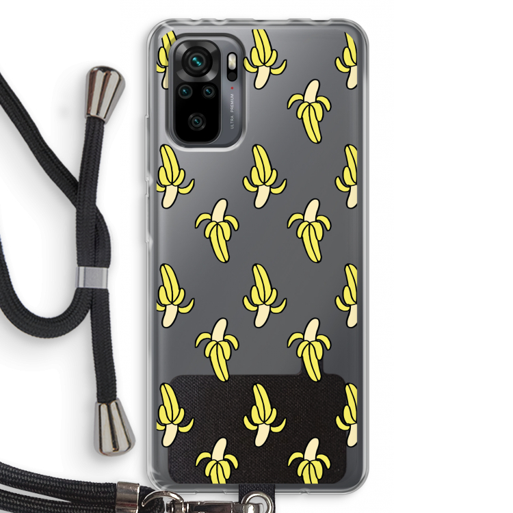Bananas: Xiaomi Redmi Note 10 Pro Transparant Hoesje met koord