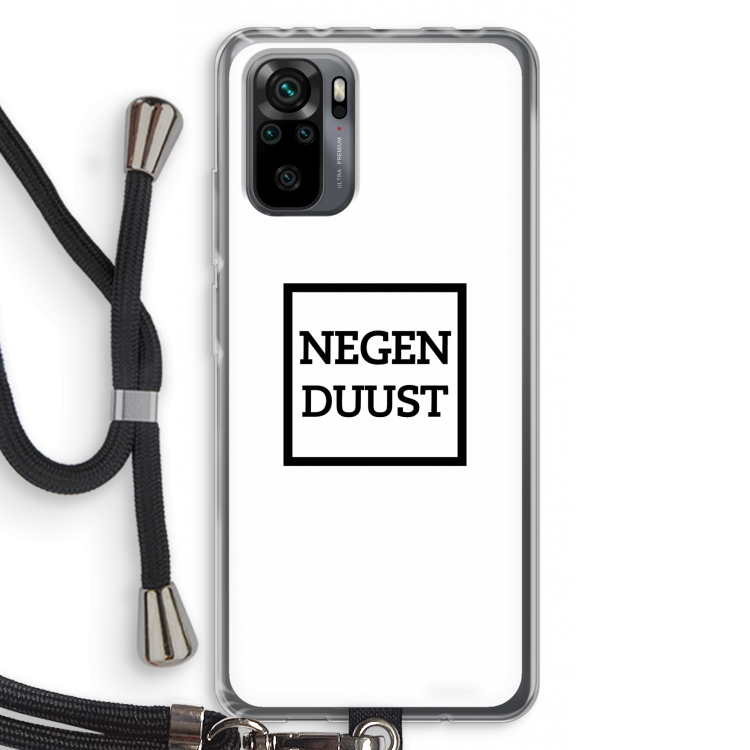 Negenduust vierkant: Xiaomi Redmi Note 10 Pro Transparant Hoesje met koord