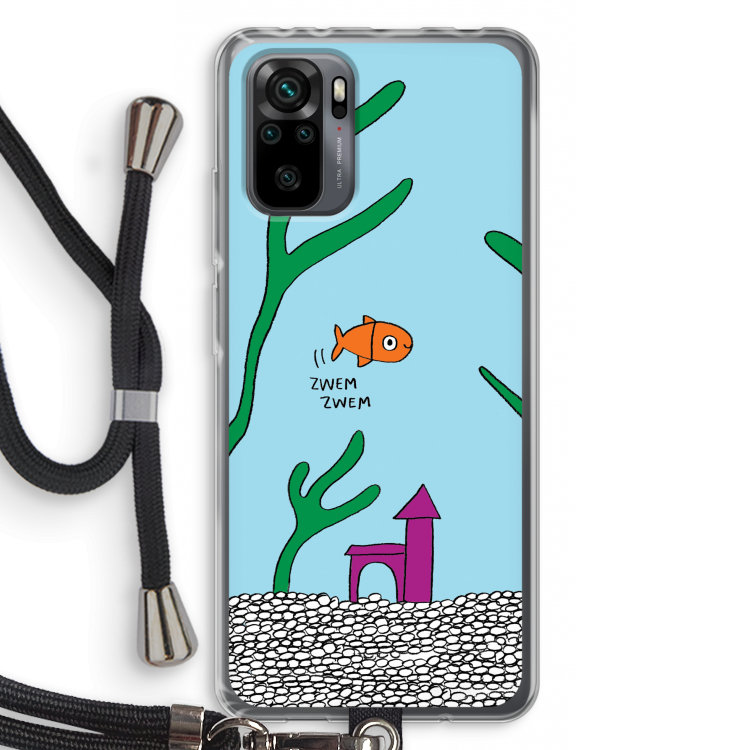 Aquarium: Xiaomi Redmi Note 10 Pro Transparant Hoesje met koord