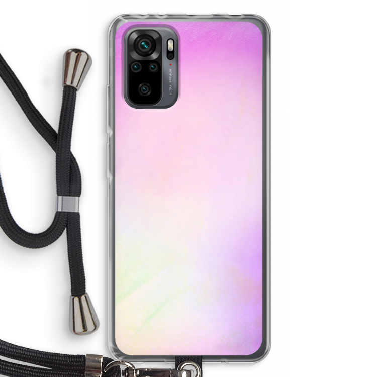 Flow mist pastel: Xiaomi Redmi Note 10 Pro Transparant Hoesje met koord