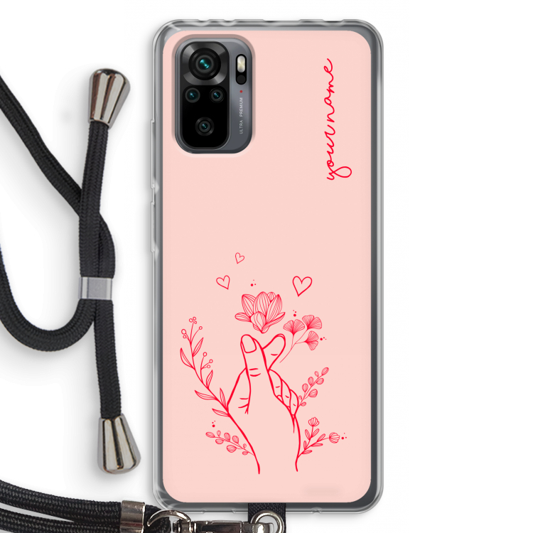 Giving Flowers: Xiaomi Redmi Note 10 Pro Transparant Hoesje met koord