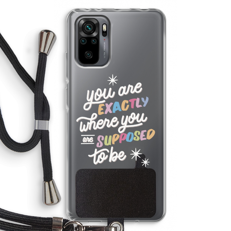 Right Place: Xiaomi Redmi Note 10 Pro Transparant Hoesje met koord