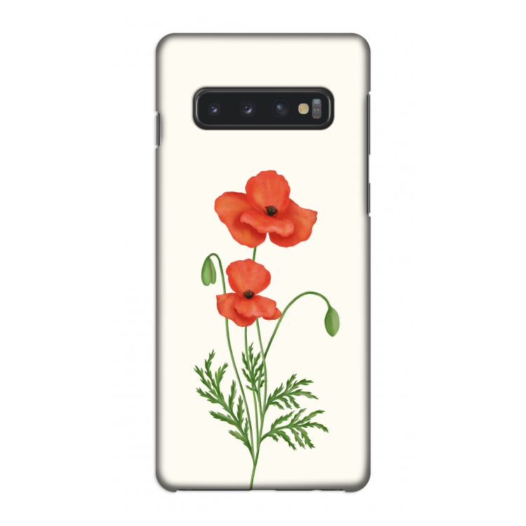 Red poppy: Samsung Galaxy S10 4G Volledig Geprint Hoesje