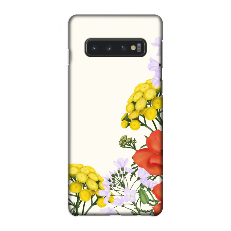 Wilde bloemen: Samsung Galaxy S10 4G Volledig Geprint Hoesje