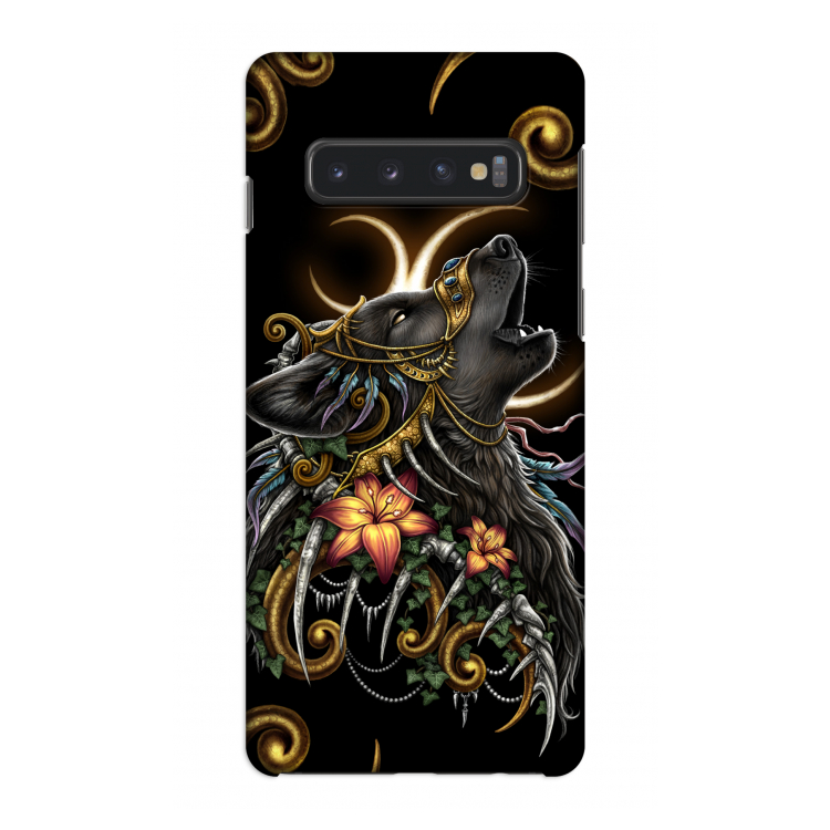 Huilende Wolf: Samsung Galaxy S10 4G Volledig Geprint Hoesje