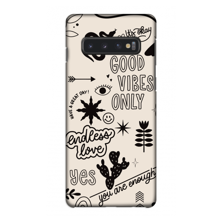 Good vibes: Samsung Galaxy S10 4G Volledig Geprint Hoesje