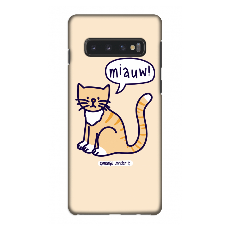 Miauw: Samsung Galaxy S10 4G Volledig Geprint Hoesje