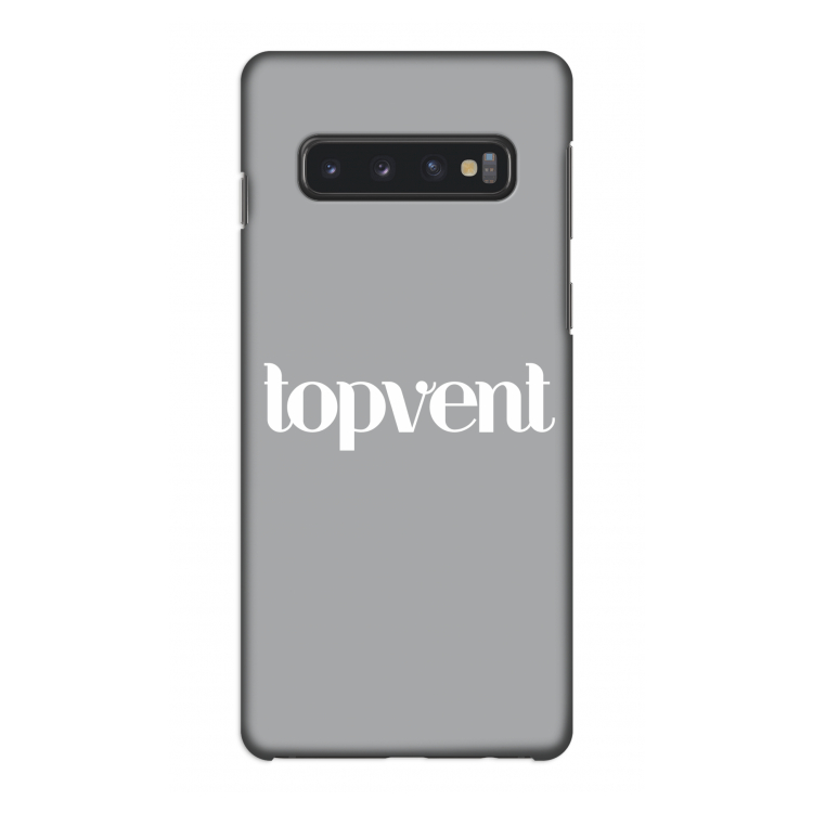 Topvent Grijs Wit: Samsung Galaxy S10 4G Volledig Geprint Hoesje