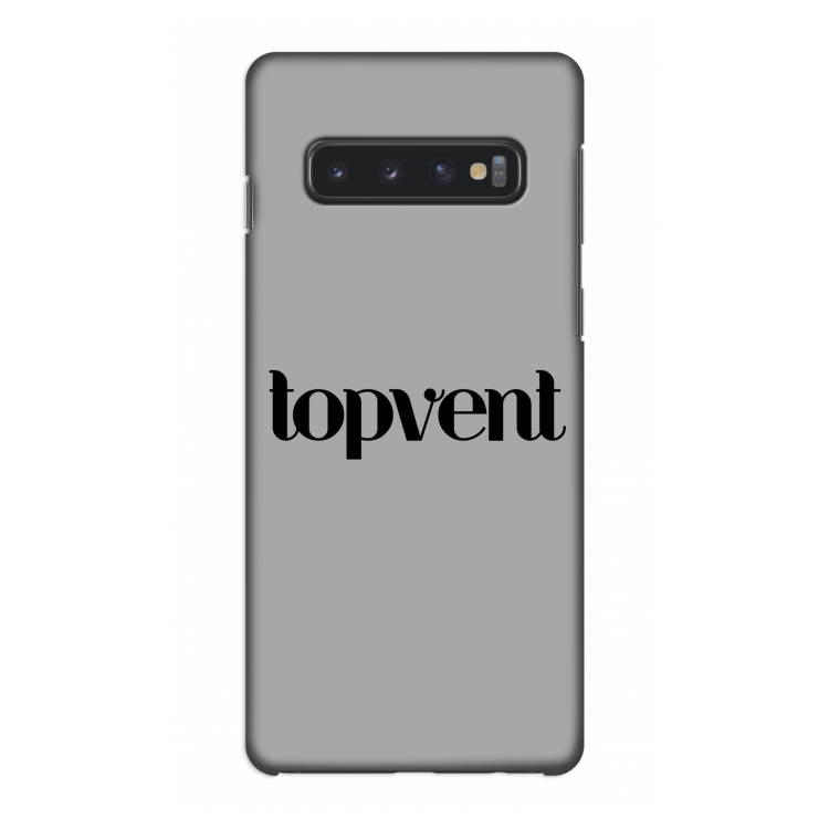 Topvent Grijs Zwart: Samsung Galaxy S10 4G Volledig Geprint Hoesje