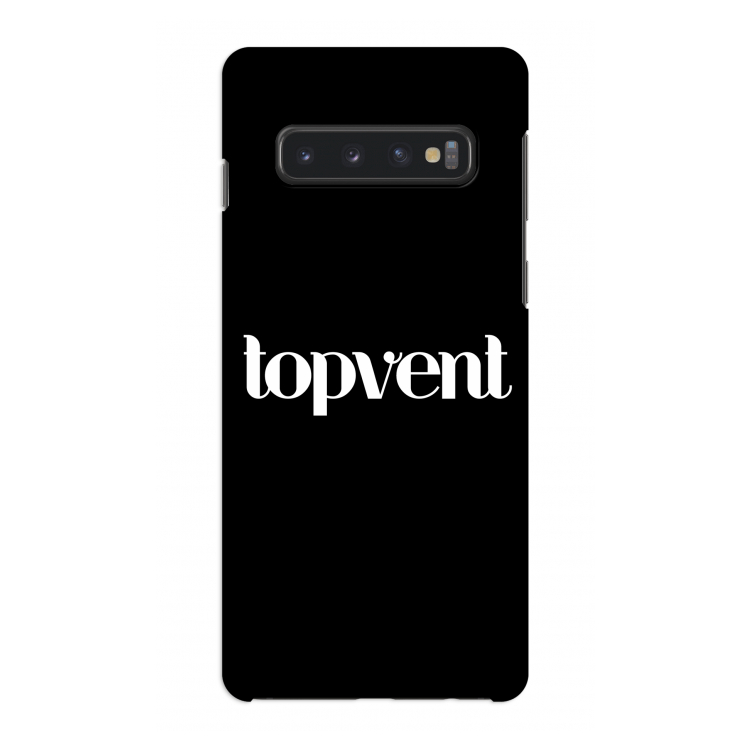 Topvent Zwart: Samsung Galaxy S10 4G Volledig Geprint Hoesje