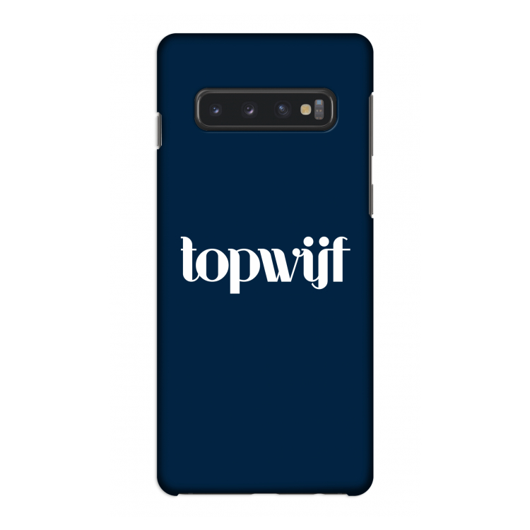 Topwijf Navy: Samsung Galaxy S10 4G Volledig Geprint Hoesje