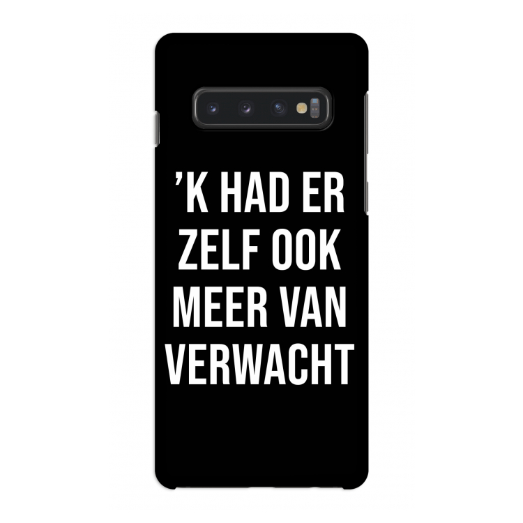 Meer verwacht - Zwart: Samsung Galaxy S10 4G Volledig Geprint Hoesje