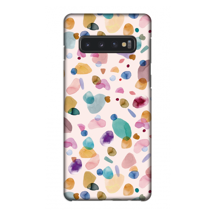 Terrazzo Memphis Pink: Samsung Galaxy S10 4G Volledig Geprint Hoesje