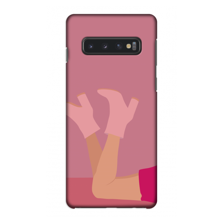 Pink boots: Samsung Galaxy S10 4G Volledig Geprint Hoesje