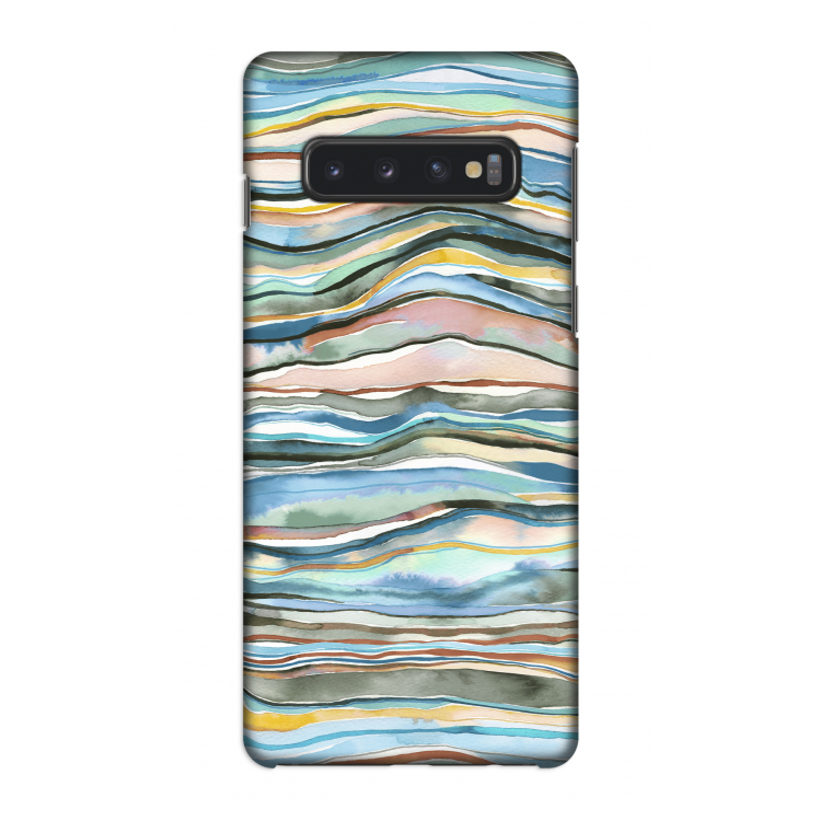 Watercolor Agate: Samsung Galaxy S10 4G Volledig Geprint Hoesje