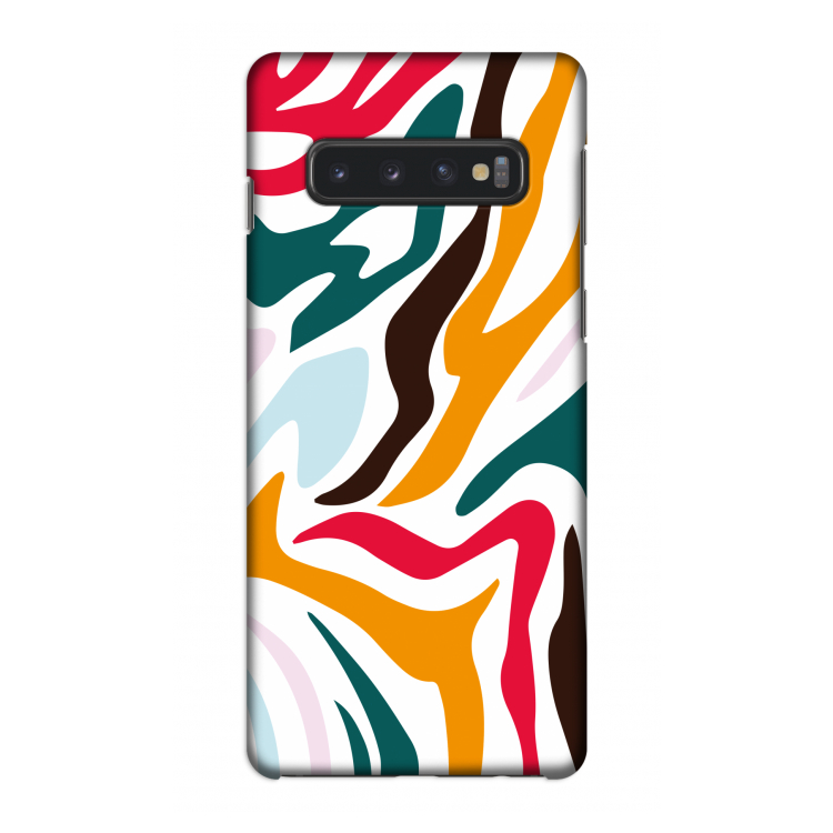 Colored Zebra: Samsung Galaxy S10 4G Volledig Geprint Hoesje