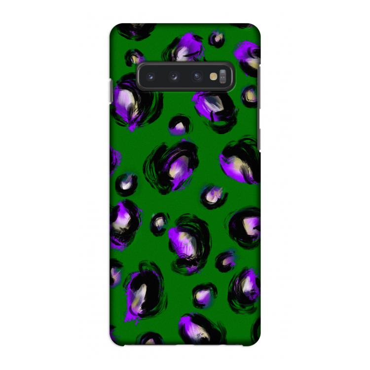 Green Cheetah: Samsung Galaxy S10 4G Volledig Geprint Hoesje