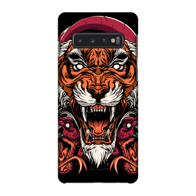 Tiger and Rattlesnakes: Samsung Galaxy S10 4G Volledig Geprint Hoesje