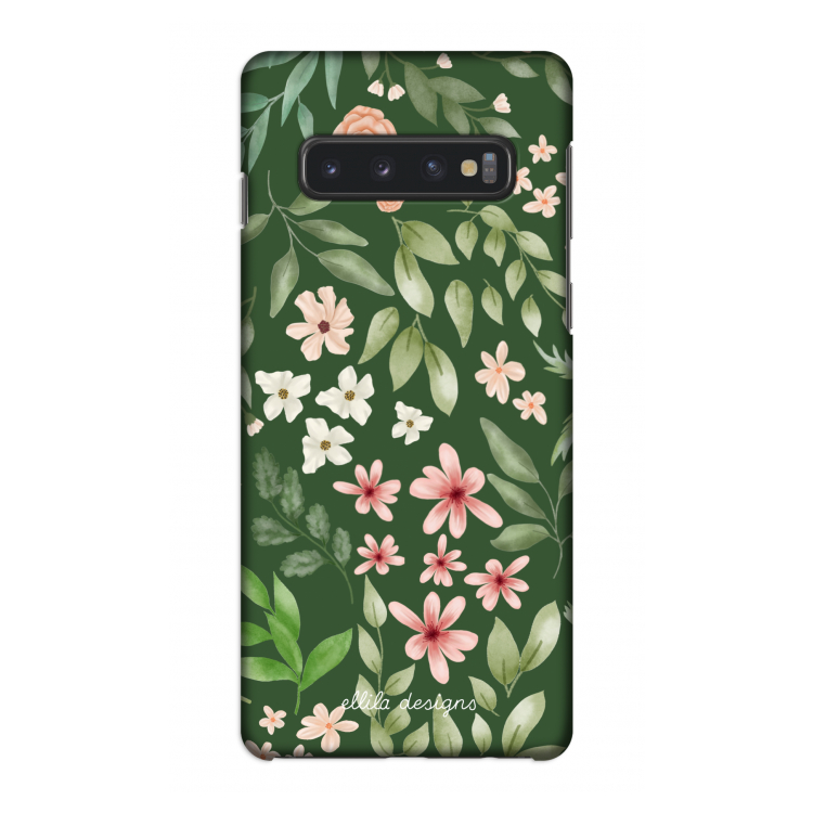 Botanical green sweet flower heaven: Samsung Galaxy S10 4G Volledig Geprint Hoesje