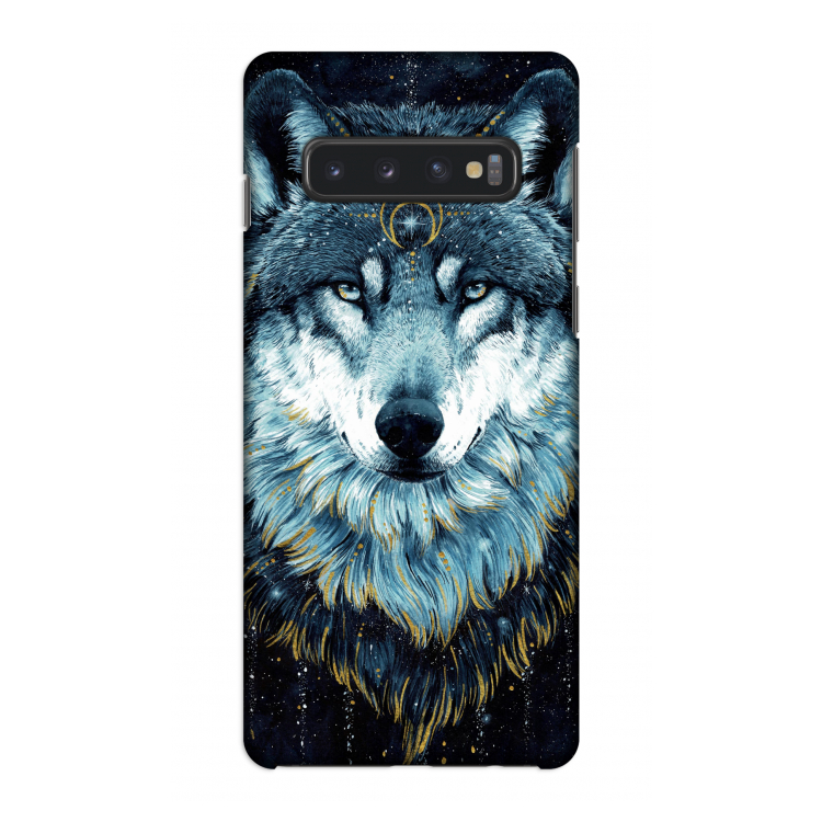 Darkness Wolf: Samsung Galaxy S10 4G Volledig Geprint Hoesje