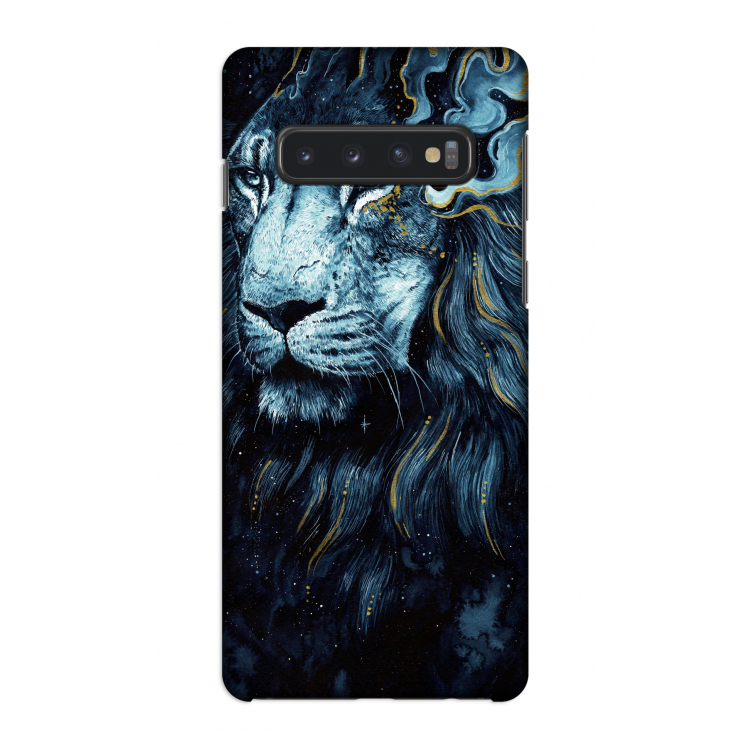 Darkness Lion: Samsung Galaxy S10 4G Volledig Geprint Hoesje