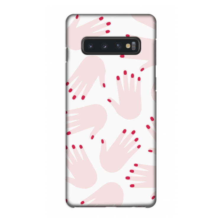 Hands pink: Samsung Galaxy S10 4G Volledig Geprint Hoesje