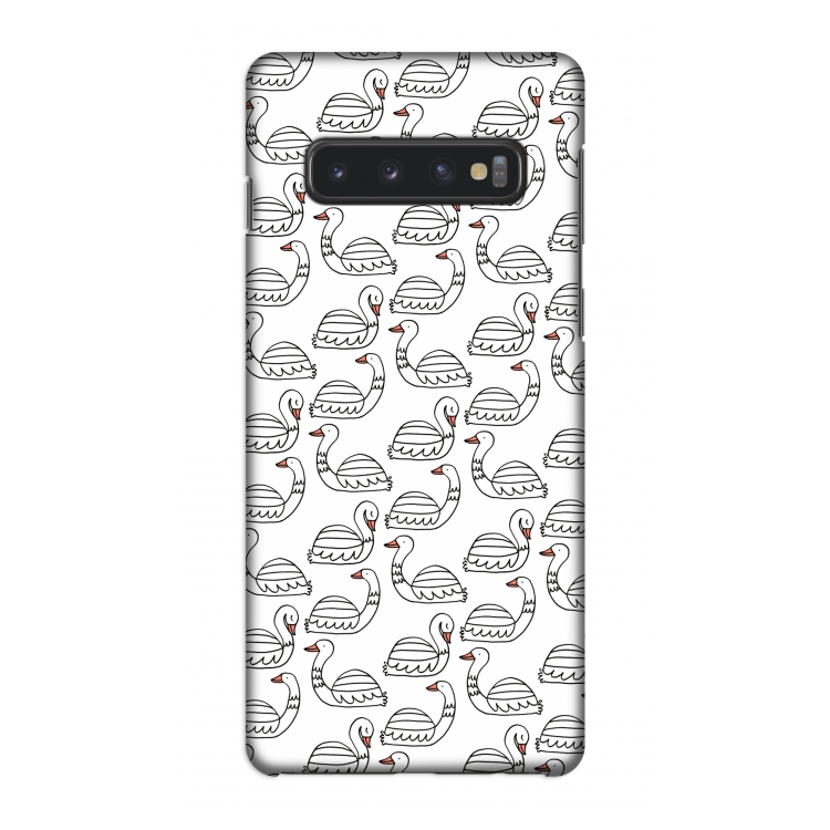 Zwanen: Samsung Galaxy S10 4G Volledig Geprint Hoesje