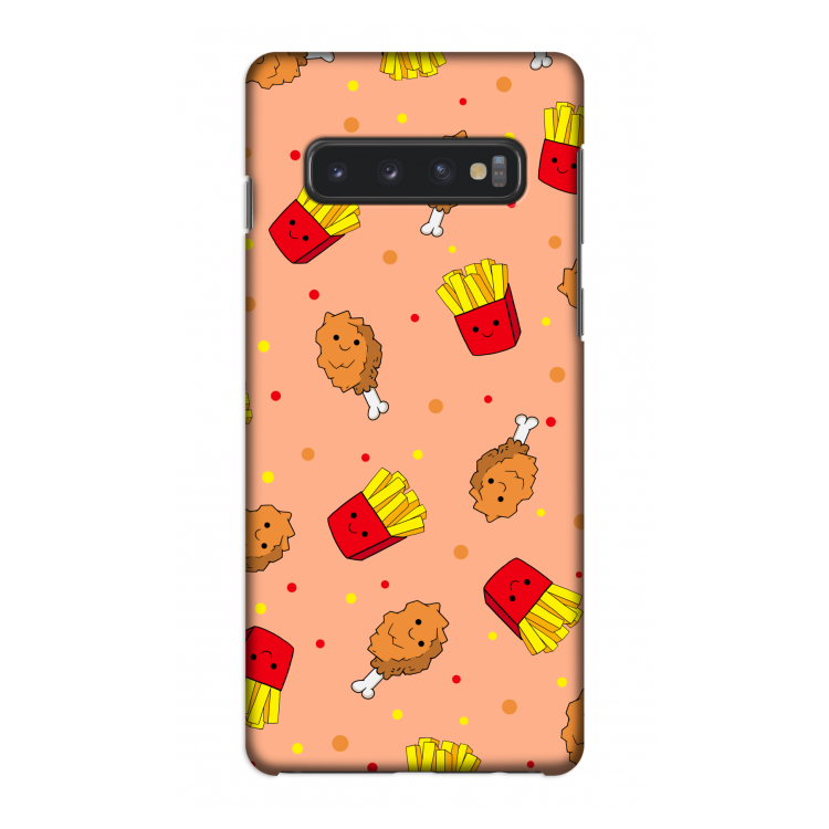 Chicken 'n Fries: Samsung Galaxy S10 4G Volledig Geprint Hoesje
