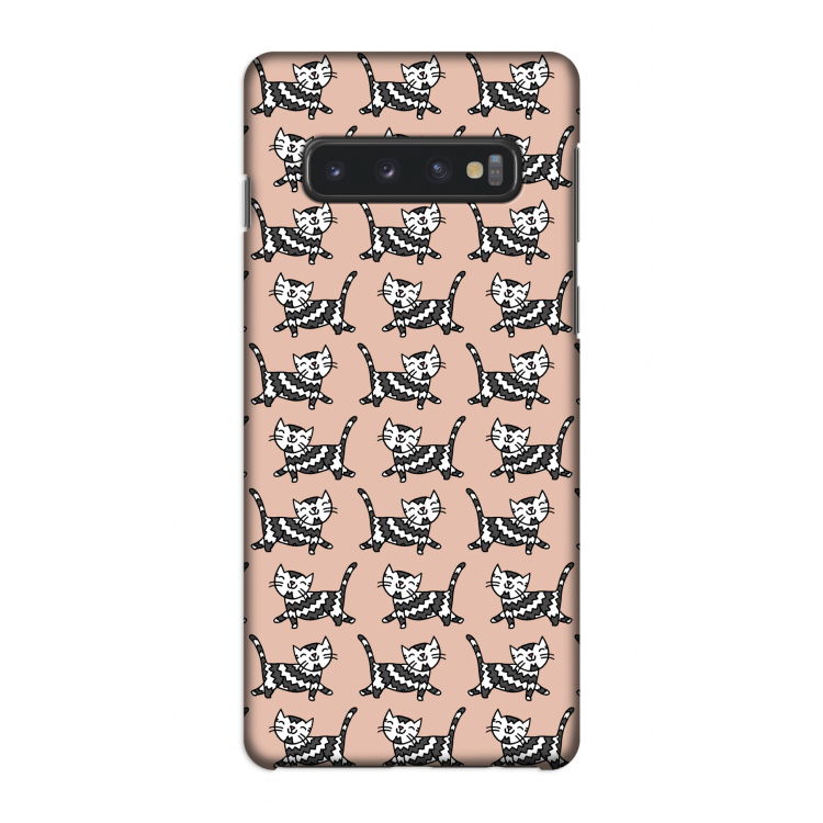 Zwarte poes: Samsung Galaxy S10 4G Volledig Geprint Hoesje