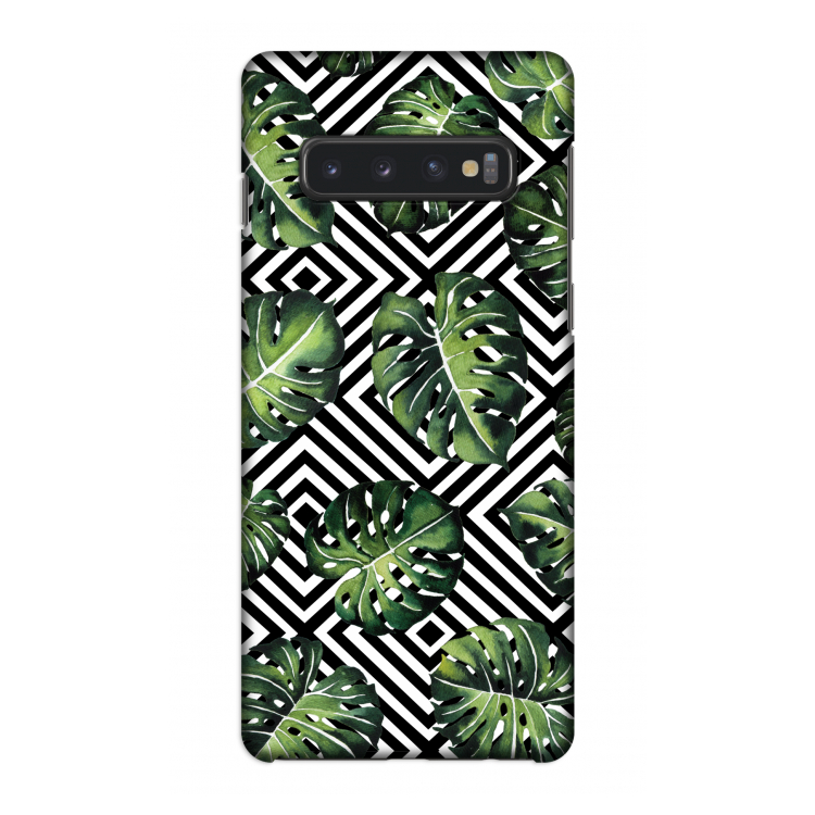 Geometrische jungle: Samsung Galaxy S10 4G Volledig Geprint Hoesje