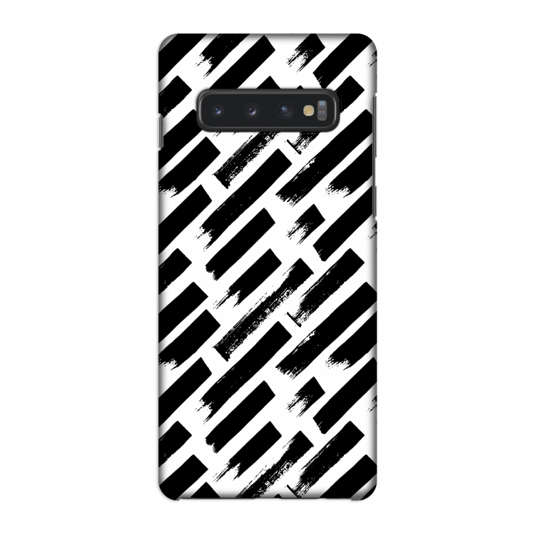 Zwarte vegen: Samsung Galaxy S10 4G Volledig Geprint Hoesje