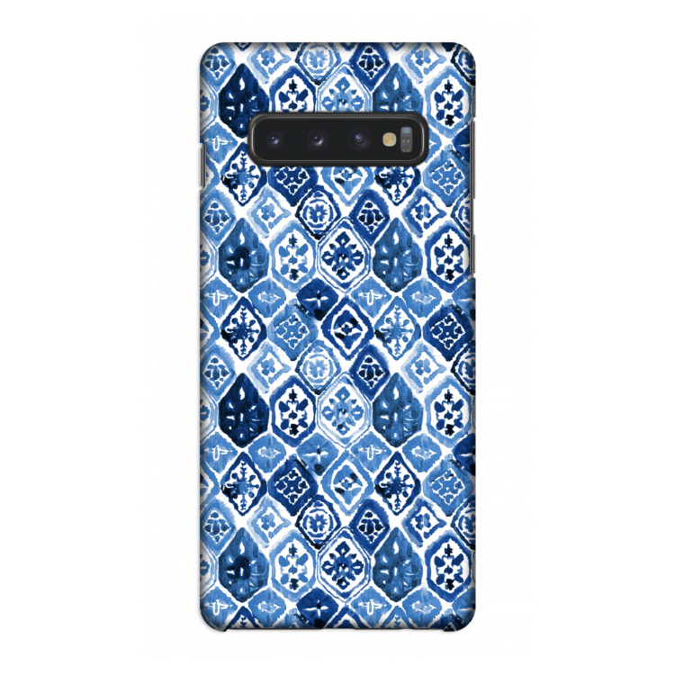 Blauw motief: Samsung Galaxy S10 4G Volledig Geprint Hoesje